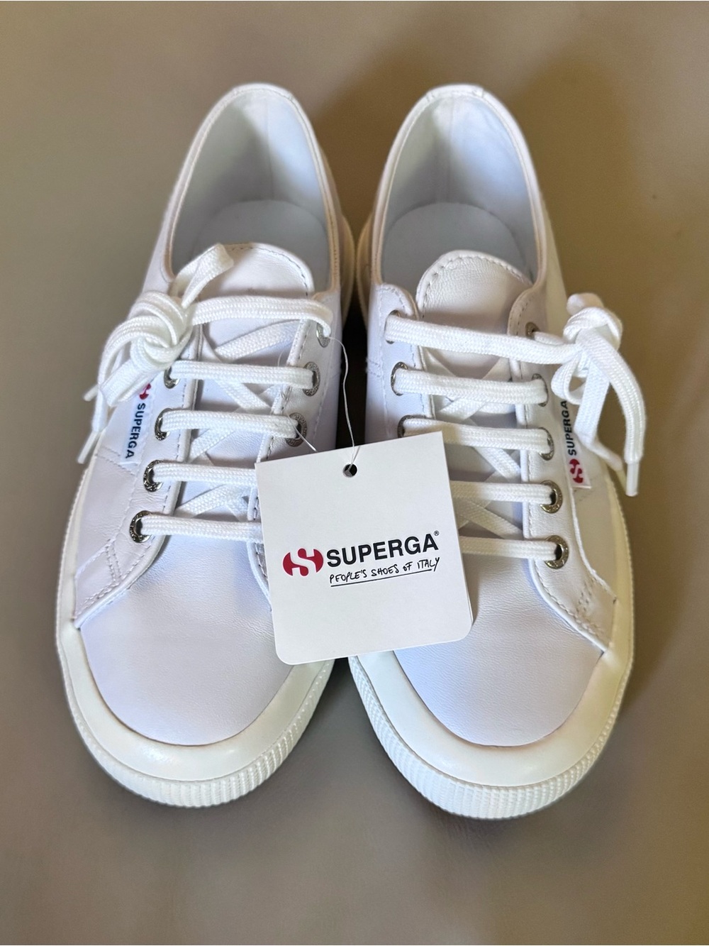 Superga 2750 Nappa Leather White Sneaker Women’s 6